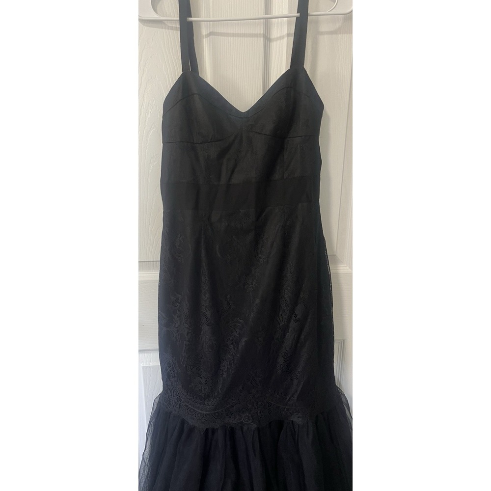 Pearl Georgina Chapman of Marchesa Women Maxi Dress Black Sleeveless Size 8 - Picture 10 of 15